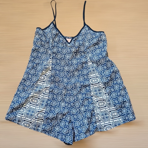 BOG Collective Print-Mix Waistless Romper Blue Size Xs - Picture 5 of 14